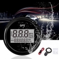 2'' 52mm GPS Speedometer Odometer Digital GPS Boat Speedometer Gauge 0~999 knots km/h mph Car Speed Gauge GPS Antenna Ba