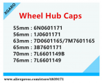 100X55mm 56mm 60mm 63mm 65mm 70mm 76mm Wheel Center Hub Caps Logo Badge Emblems Mk7 3B7601171 1J0601171 6N0601171 7D0601165 DHL|