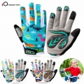 New Colorful Non Slip Bicycle Gloves for Kids Full Finger Gel Padding Cycling Glove Outdoor Sport Road Mountain Bike Age 2 11|Cy