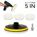 5pcs/set Polishing Pad For Car Polisher 5 Inch Polishing Circle Buffing Pad Tool Kit For Car Polisher Wax Pulidora Auto - Polish