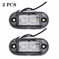 2PCS White Oval Sealed LED Turn Signal and Parking Light Kit for Truck, Trailer (Turn, Stop, and Tail Light)|Truck Light System|