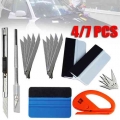 1/4/7 Pcs Car Vinyl Tint Film Wrapping Felt Squeegee Cutter Installing Tool Kit Window Tint Tools Sticker|Scraper| - Officem