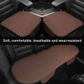 Flax Car Seat Covers Universal Size Four Seasons Front Rear Linen Fabric Cushion Breathable Protector Mat Pad Auto Accessories|A