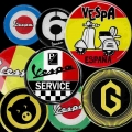 3D Reflective Magnetic Italian Badge Emblem for PIAGGIO Vespa GTS300 LX125 LX150 125 150 ie Sprint Primavera 300 LX LXV Stickers