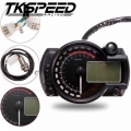 FREE SHIPPING 15000rpm Modern Motorcycle Digital Light LCD Digital Gauge Speedometer Tachometer Odometer Adjustable 7 color|gaug