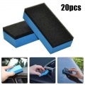 2/5/10/20pcs Car Ceramic Coating Sponge Automobiles Glass Nano Wax Coat Applicator Pads Sponges For Auto Waxing Polishing - Spon