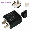 LED Flasher 12V 2 Pin Frequency Relay Turn Signal Indicator Motorcycle Motorbike Fix Motorcycle Flasher Multiple Protection Safe