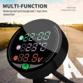 3 in1 Black Motorcycle LED Voltmeter Clock Universal Electronic Digital Thermometer Temperature Schedule Outdoor Essential|Instr