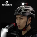 ROCKBROS Bike Light 2 In 1Integrates Both Bicycle Headlight and Safety Light USB Rechargeable MTB Helmet Front Handlebar Light|B