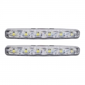 2pcs/set Led Auto Daytime Running Light 5050-6smd 6w Universal Car Drl Auto Lamp Drl Auxiliary Light Driving Lamp - Signal Lamp