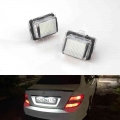 2PCS 12V White No Error Canbus LED Number License Plate Light For Mercedes Benz W204 W204 5D W212 W216 W221|Signal Lamp| - Off