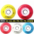 4 pcs 85A 62mm 64mm 68mm 70mm 72mm 76mm 80mm Luminous LED Shine Roller Wheel for Kids Adults Skating Patines with Magnetic Core|