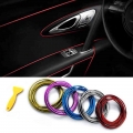 5M Car Seal Styling Interior Stickers Decoration Strip Mouldings Car Door Dashboard Air Outlet Steering Strips For Auto|Interior