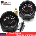 Universal 52mm 2" Oil Temp Temperature Gauge 50~150℃ Digital Pointer W/Sensor 1/8 NPT Car Meter Oil Pressure Gauge Bar Sens