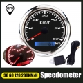 85mm GPS Speedometer Gauge 30 60 120 200 KM/H Odometer for Marine Motorcycle Boat Car ATV Truck With Red Backlight|Speedometers|