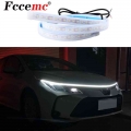 White Light Long Strip Through-type Led Auto Modified Front Headlight Gap Upgrade Decorative Lights Car Daytime Running Lights -