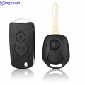 Jingyuqin Remote Flip Folding Car Key Case Shell Cover Fob For Ssangyong Actyon Suv Kyron 2 Buttons - Car Key - ebikpro.com