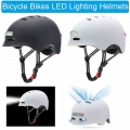 Cycling Bicycle Helmet Bikes Helmets Safe Kids Adults Integrally mold LED Lighting Reflective EPS+PC Safety Bikes LED Helmets|Bi