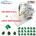 Best Led Bdm Frame Stainless Steel +22pcs Bdm Adapters For Kess Ktag Fgtech Bdm100+4 Probe Obd2 Ecu Tuning Programmer Remap Tool