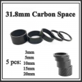 4pcs Full Carbon Fiber Bicycle Carbon Spacer 28.6-31.8mm Od2 Headset Parts Cycling Washer Bike Bicycle Headset Stem Spacers - Bi