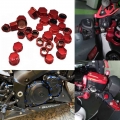 30pcs Motorcycle Nut Decoration Screw Cover Nut Case Bolt Cap For Yamaha Kawasaki Honda Harley - Nuts & Bolts - ebikpro