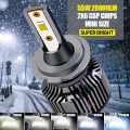 Carshark Turbo H7 Led Headlight 20000lm H1 H4 H8 H9 H11 Lamps Hb3 Hb4 Hir2 Car Bulbs 4300k 6000k 8000k 9005 9006 9012 Fog Lights