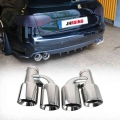 1 Pcs Car Univeral Exhaust H Type Dual Tips 304stainless Steel Tail Pipes For Muffler Modify Nozzle Decorate - Mufflers - Office