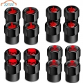 4Pcs/Set Red Skull Logo Valve Caps Car Wheel Tires Accessories Stem Cover Auto Styling Aluminum AlloyTyre Rim Stem Covers|Valve