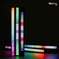 2021 New Car Sound Control Light Rgb Voice-activated Music Rhythm Ambient Light With 32 Led 18 Colors Car Home Decoration Lamp -