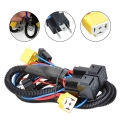 Car Headlamp Harness H4 Halogen Lamp Brightener Relay Wiring Harness 12V Modification Light Bulb Socket Plug Car Accessories|Cab