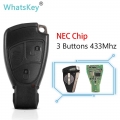 WhatsKey 2/3 Buttons 433Mhz Car Remote Control Key Fob For Mercedes For Benz E SLK CL W203 W211 W208 1996 2005 NEC Smart Key|C