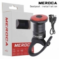 6 Models MEROCA Cycling Bike Light WR15 USB Tail Lights Intelligent Sensor Auto/Manual Mode Switch Warning COB LED Light|Bicycle