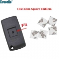 5pcs/lot 16x16mm Car Key Shell Square Emblem Symbol Sticker Logo For Peugeot 206 207 307 308 Citroen C2 C3 Remote Car Keys - Car