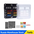 12 Way Fuse Box Holder With LED Warning Indicator Light For Auto Car Boat Motor Yacht Marine Trike Plastic Cover Blade Block|Fus