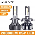 Hlxg Turbo H1 H4 H7 Led H11 Hb3 9005 Hb4 9006 Headlights Mini 20000lm 6000k 8000k Car Light Bulb High Low Beam Auto Fog Lamp 12v