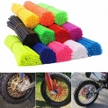 72Pcs/Pack Motorcycle Bike Wheel Rim Tires Decor Protect Plastic Spoke Skins Wrap 24cm Durable Universal Ornamental Mouldings|Ri