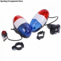 Bicycle Bell 6 LED 1/4 Tone Bicycle Horn Bike Call LED Motorcycle Police Light Electronic loud Accessories Bike Scooter|Bicycle