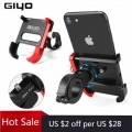 GIYO Bike Phone Mount Rack Aluminum Alloy Bicycle Stem Handlebar holder Mountain Road Bike Universal Smartphone Clip Stand|Bicyc