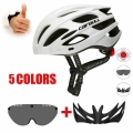 Ultralight Helmets Bicycle With Removable Visor, Bike Goggles, Tail Light, Helmet Mtb Man, MTB Road Bike Cycling helmets|Bicycle