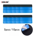 Cheshjong Car Styling Vinyl Wrap Film Auto Tools Blue Scraper Squeegee With Felt Edge Window Tint Tool Accessories 5/10PCS|Scra