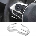 Carbon Fiber Car Steering Wheel Button Panel Trim Cover For Toyota Rav4 Xa50 Corolla E210 Rav 4 2019 2020 2021 2022 Accessories