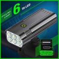 10000mAh Bicycle Light 6T6 LED Bike Light USB Rechargeable bike Flashlight Bicycle Front Light as Power Bank Bike Accessories|Bi