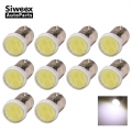 10 Pcs BA9S T4W COB Wedge Side Light Backup License Plate Bulb Indicator Reading Trailer Truck Interior Dome Lamp For Car 12V|in