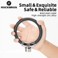 ROCKBROS Bike Lock Anti theft Cable Lock Bicycle Ring Lock MTB Road Bike Portable Mini Safety Lock Bike Accessories Equipment|Bi