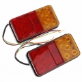 2Pcs/Pair 12V 10 LED Truck Car Trailer Rear TailLight Stop Durable Indicator Lamp Wholesale waterproof led trailer lights|Truck