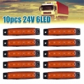 10x Orange Amber 24v 6 Led Side Marker Indicators Lights Vans Truck Trailer Bus|Truck Light System| - Ebikpro.com