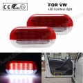 2x Led Courtesy Lamp Door Light White Light For Vw Golf Beetle Cabrio Jetta Bora Polo Sharan Vento Touran Skoda Octavia Seat - S