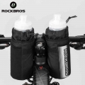 ROCKBROS Bicycle Handlebar Bag Cycling Water Bottle Carrier Holder Wide Reflective Strap Scooter Hang Bag Bike Pouch Accessories