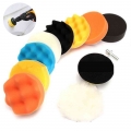 11PCS Car Foam Drill Polishing Pad Kit Buffing Pads Sponge Set Drill Power Tool Headlight Wheel Polisher Polimento Polisseurs| |