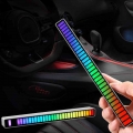 4pcs RGB LED Strip Light Music Sound Control Pickup Rhythm Lamp Backlight Night Lamp For Bar Car Atmosphere Lamp Home Decoration